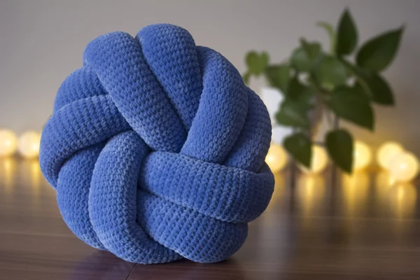Poduszka Supeł (knot) - 35 jeansowy